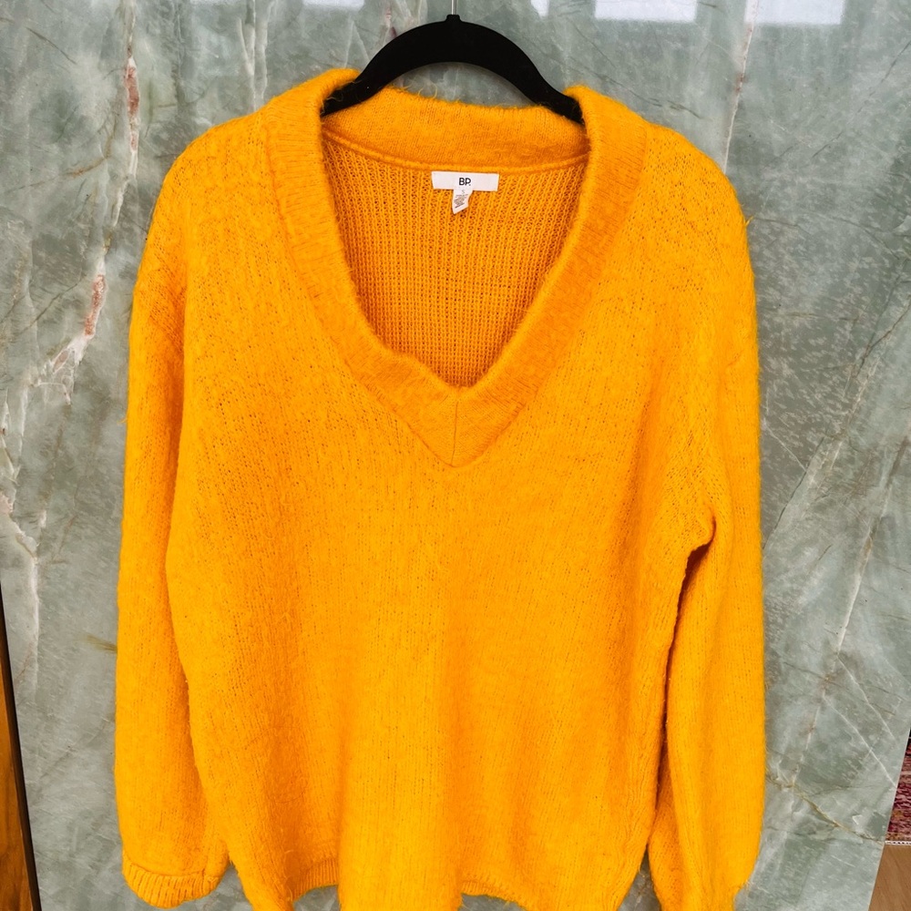BP. Nordstrom Women's Yellow Fuzzy Sweater